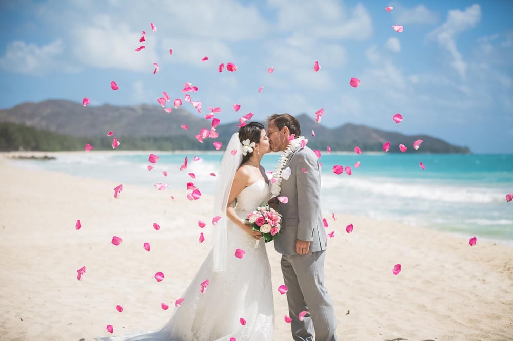 A Monarch Elite package wedding ceremony on Oahu, Hawaii