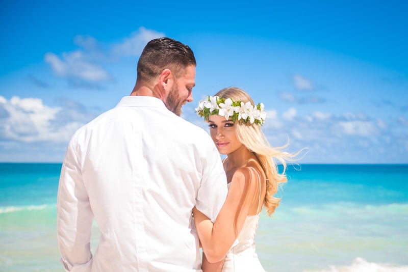 Hair and makeup services for a bride in Hawaii