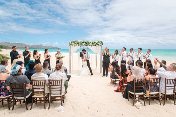 Sherwood Beach wedding on Oahu