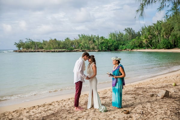 Wedding on Kawela Bay's beach
