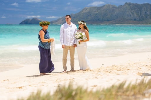 Bellows Beach Wedding Ceremony on Oahu