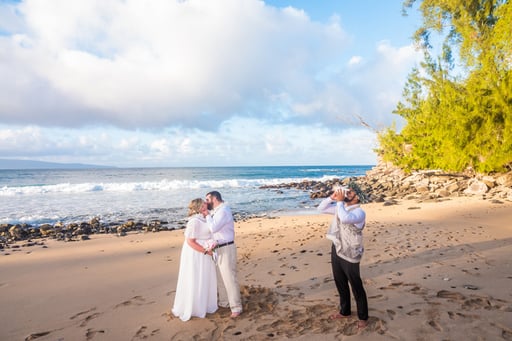 Eloping on DT Fleming Beach, Maui
