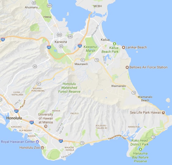 Google Map of East Oahu.png