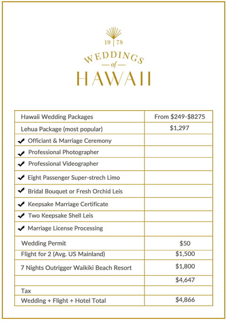 A Hawaii Destination Wedding How Much Does It Cost