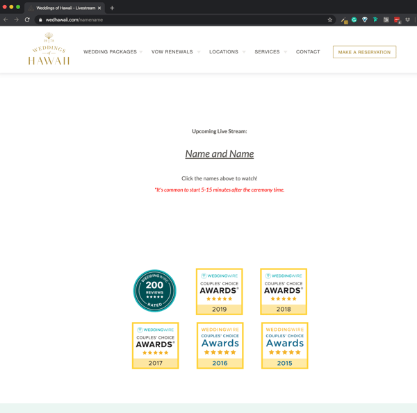 Hawaii Wedding Live Stream Example Page-1