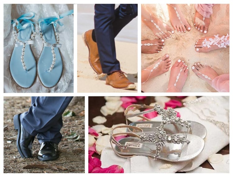 Hawaii wedding shoes examples
