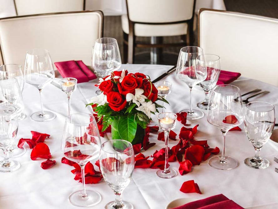 Intimate Romance Hawaii wedding reception setup