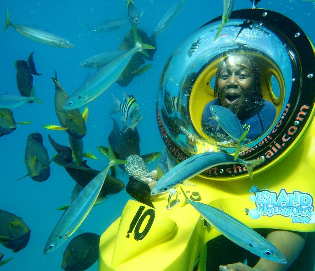 Island Water Sports Hawaii - Sub Scooter with Fish