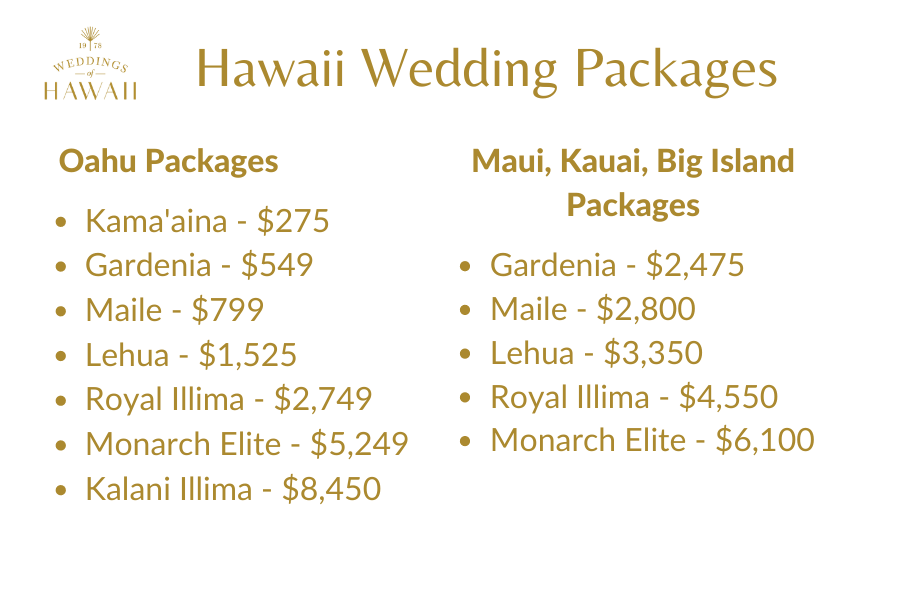 Maui Wedding Packages Costs 