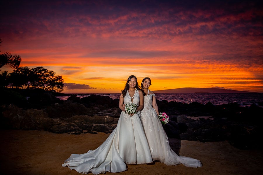 Maui same-sex Wedding at Polo Beach 