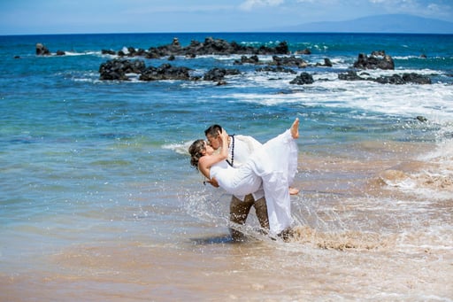 Elopement at White Rocks Beach, Maui