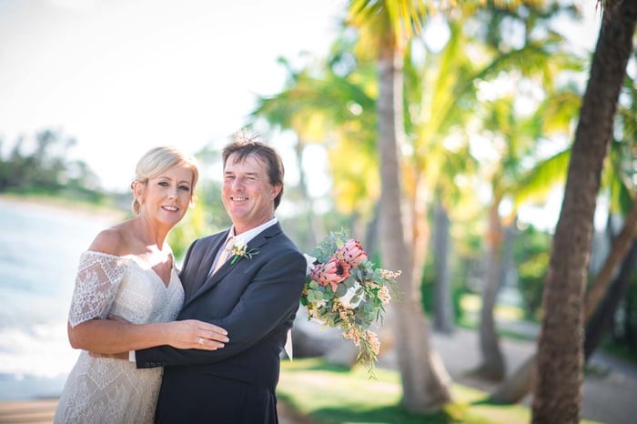 Waialae Beach vow renewal ceremony 