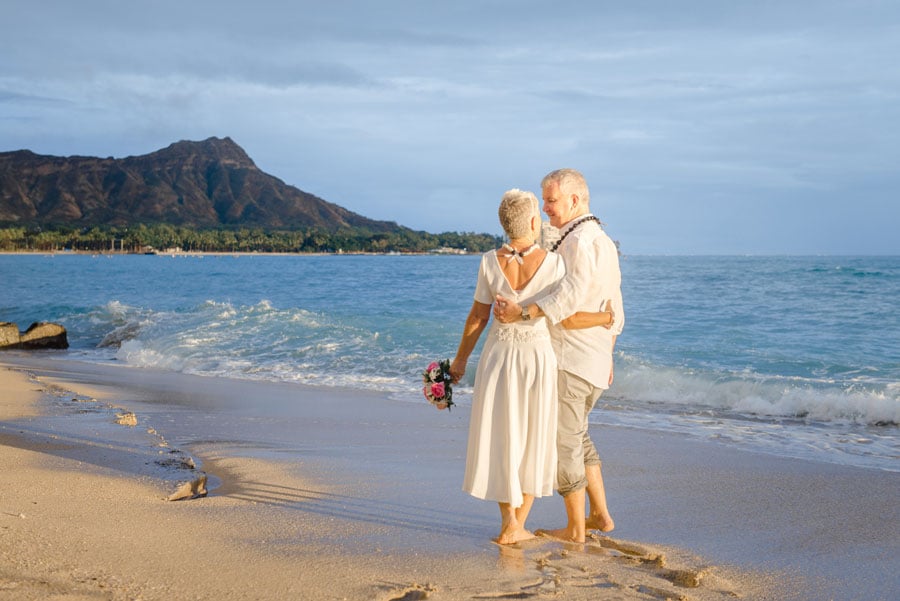 A Waikiki Beach wedding ceremony