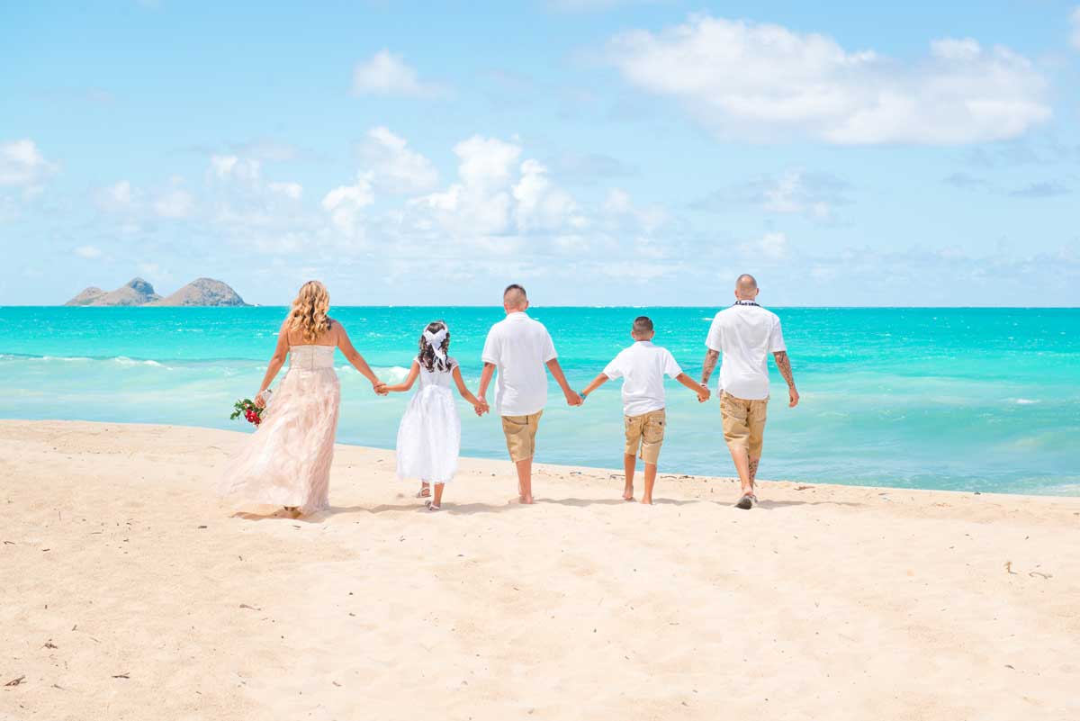 Hawaii Beach Wedding in June at Sherwood Forest Beach