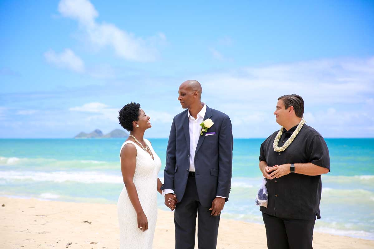 Hawaii Beach Wedding in May at Sherwood Forest Beach