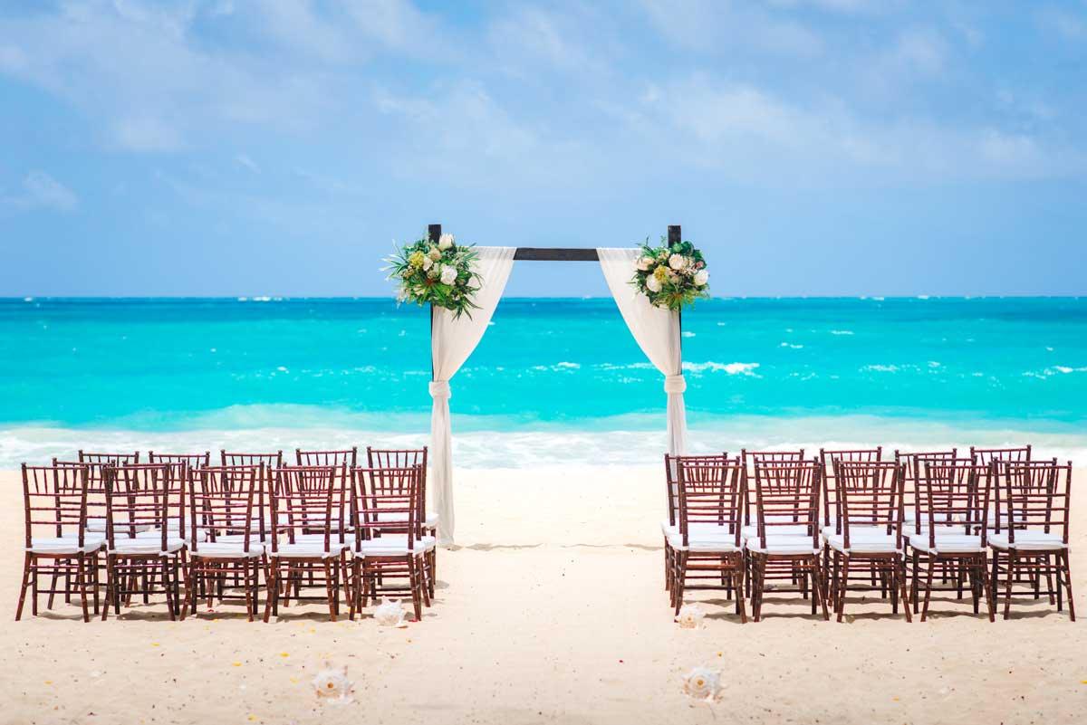 Waimanalo Beach Wedding Arch and Chairs